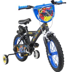 Albri Bicicletta Batman 16 Zoll mit Stabilisatoren, Schwarz
