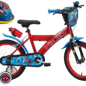 A.T.L.A.S. Jungen Fahrrad, 16 Zoll, Spiderman-Ausstattung