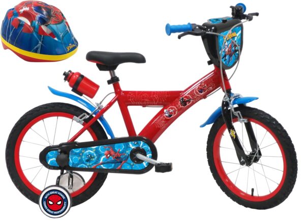 A.T.L.A.S. Jungen Fahrrad, 16 Zoll, Spiderman-Ausstattung