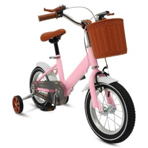 Charocean Kinderfahrrad 12 Zoll mit Stützrädern & Korb