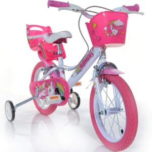 Dino Bikes 144R-UN Einhorn, Weiß/Rosa