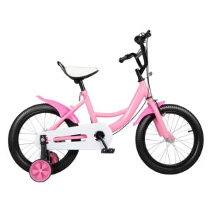 DioPaiB 16 Zoll Kinderfahrrad mit Stützrädern, Rosa