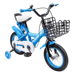 DioPaiB Kinderfahrrad 12 Zoll, Blau, verstellbare Höhe