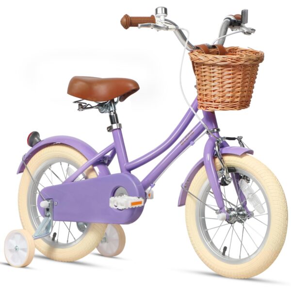 Glerc Mädchenfahrrad mit Korb, 3-10 Jahre