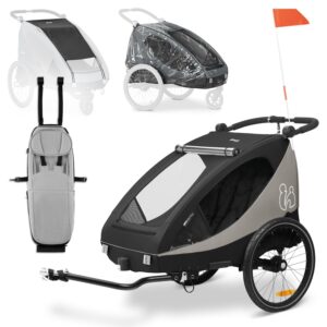 Hauck Dryk Duo Plus Fahrradanhänger-Set für 2 Kinder