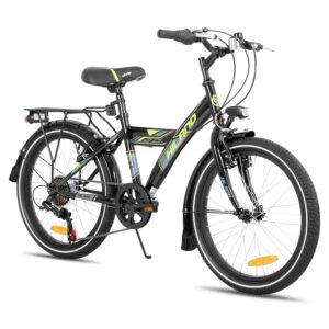 Hiland Kinder Mountainbike 16/18/20 Zoll, Schwarz/Weiß