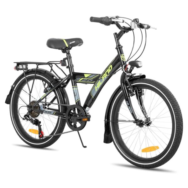 Hiland Kinder Mountainbike 16/18/20 Zoll, Schwarz/Weiß