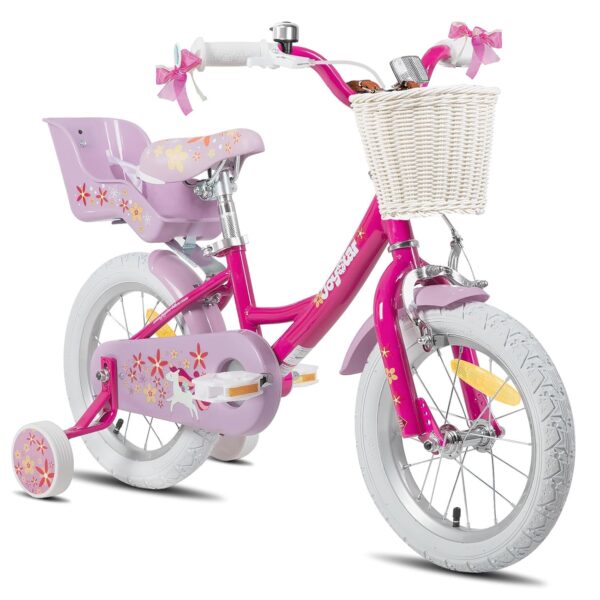 JOYSTAR Einhorn Mädchenfahrrad 12-18 Zoll mit Zubehör