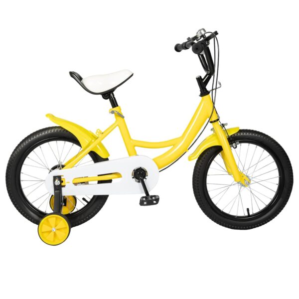 KEESUNG 16 Zoll Kinderfahrrad, verstellbar mit Stützrädern