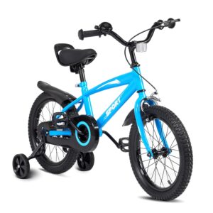Kinderfahrrad 14 Zoll mit Stabilisatoren, verstellbarer Sitz (Blau)