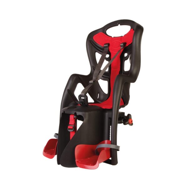 Pepe Fahrrad-Kindersitz bis 22kg, 3-8 Jahre, Schwarz-Rot