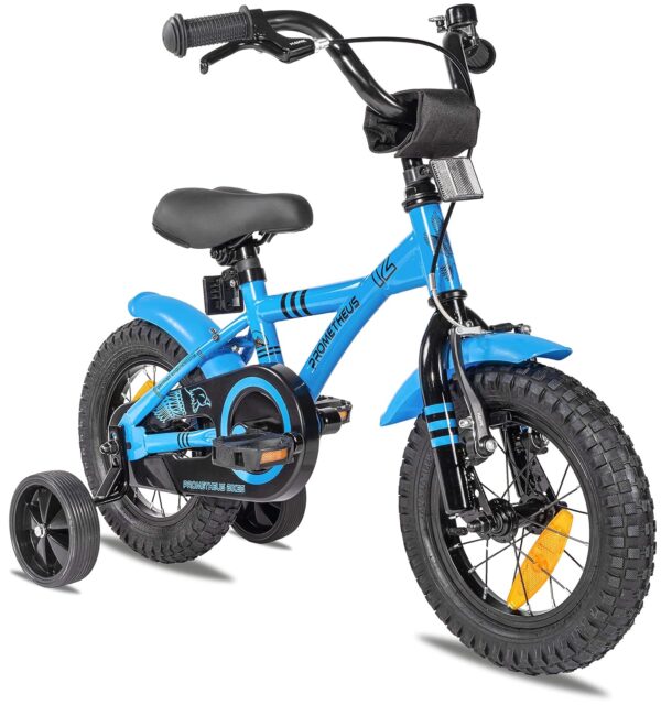 PROMETHEUS 12 Zoll Kinderfahrrad in Blau Weiß
