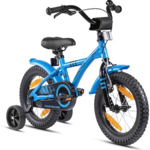 PROMETHEUS 14 Zoll Kinderfahrrad Blau Weiß