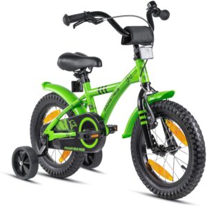 PROMETHEUS 14 Zoll Kinderfahrrad Grün-Schwarz
