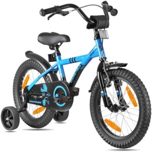 PROMETHEUS 16 Zoll Kinderfahrrad Blau Schwarz