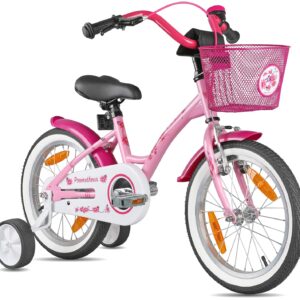 PROMETHEUS® 16 Zoll Kinderfahrrad in Rosa-Weiß