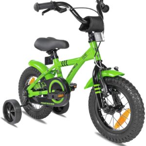 PROMETHEUS Kinderfahrrad 12 Zoll in Grün-Schwarz