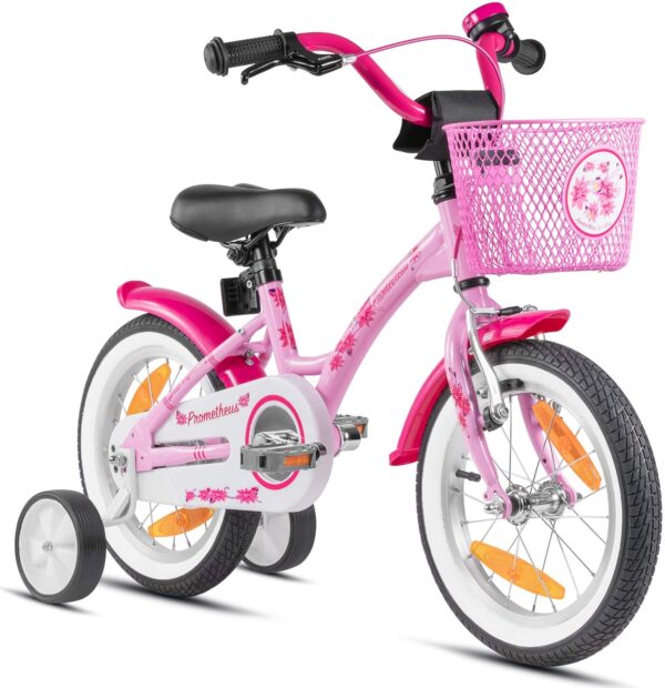 Prometheus Mädchenfahrrad 14 Zoll Rosa Lila 2019