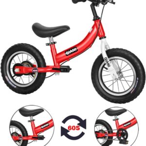 Qiani Kinder Balance-Fahrrad 2 in 1, 2-7 Jahre
