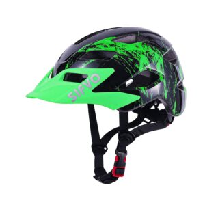 SIFVO Kinderhelm, Fahrrad, Multisport, 50-57cm, Abnehmbarer Visier
