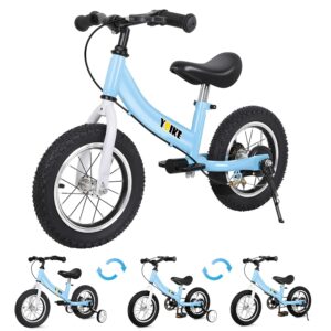 YBIKE 2 in 1 Balance Bike, Kinderfahrrad, Brems- und Pedalfunktion